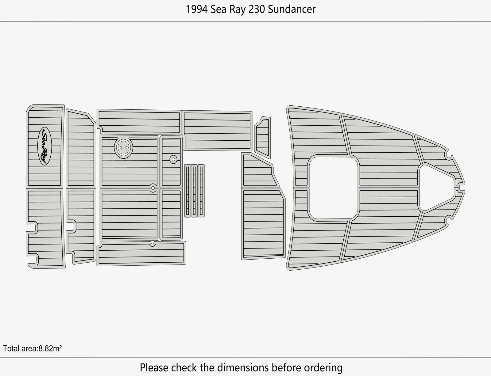EVA Foam Pad Flooring Mat for Sea Ray 230 Sundancer (1994)