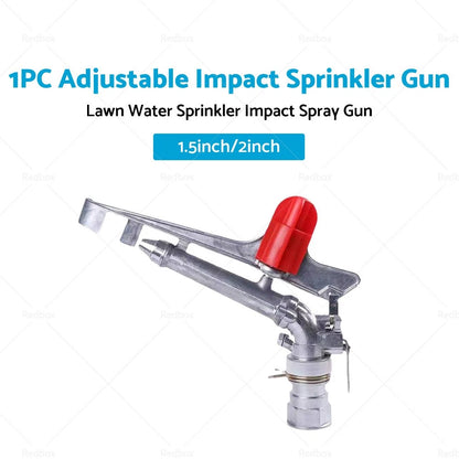 360° Rotation Water Sprinkler Impact Spray Gun for Adjustable Irrigation