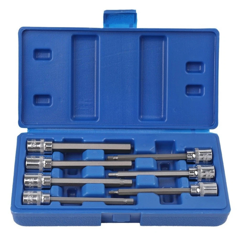 7 Piece Chrome Plated Long Hex Bit Socket Wrench Set for CR-V