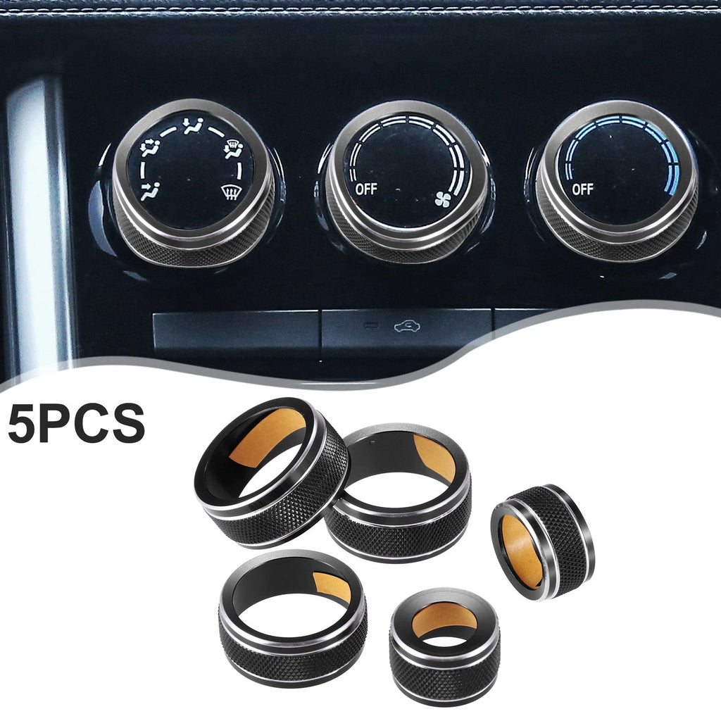AC Air Conditioner Switch Knob Cover Replacement for Toyota Camry 2017 Black (5)