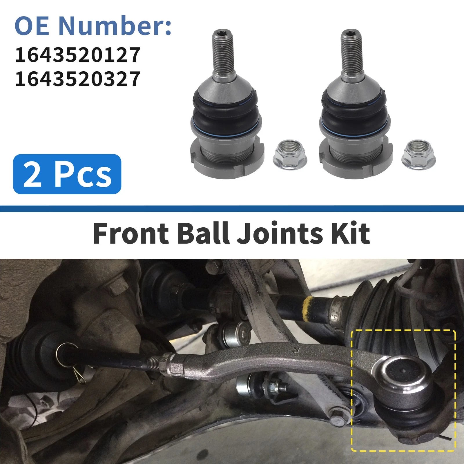 2 Pcs Front Lower Ball Joints Replacement for Mercedes-Benz GL-Class (2005–2012)