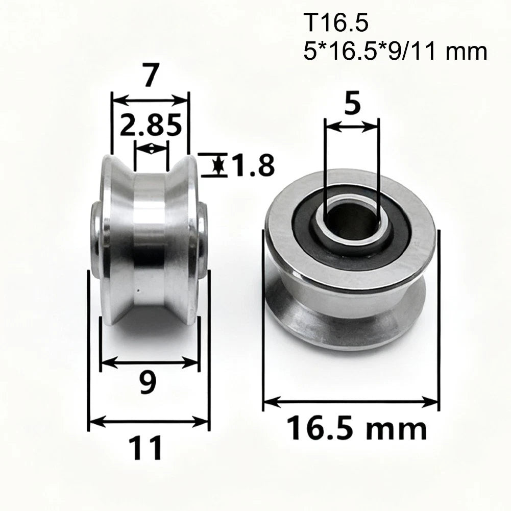 T16 Sliding Rollers Bearing Track Pulley for Power Tools