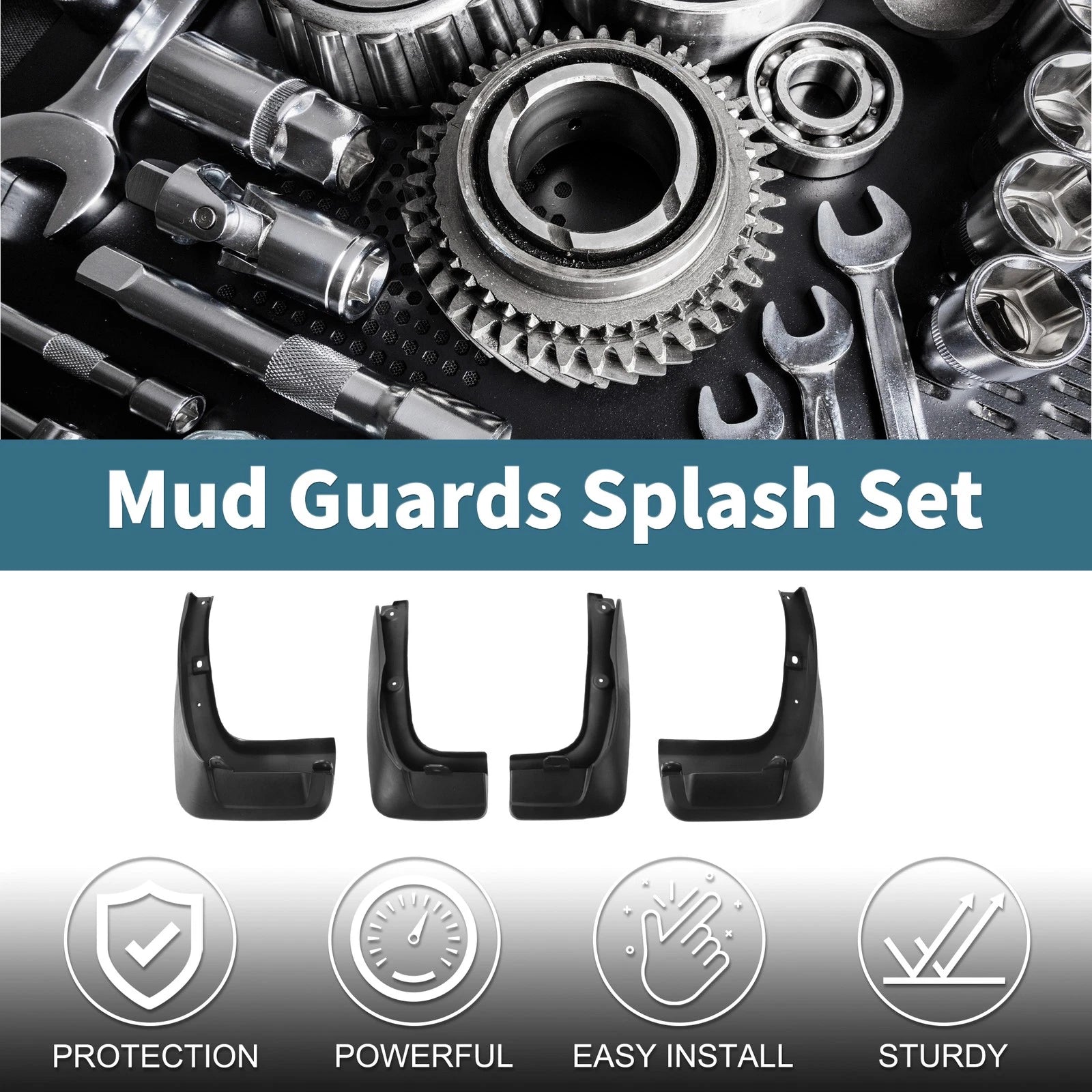Mud Flaps Splash Guards Front Set for Toyota Highlander (2015–2020)
