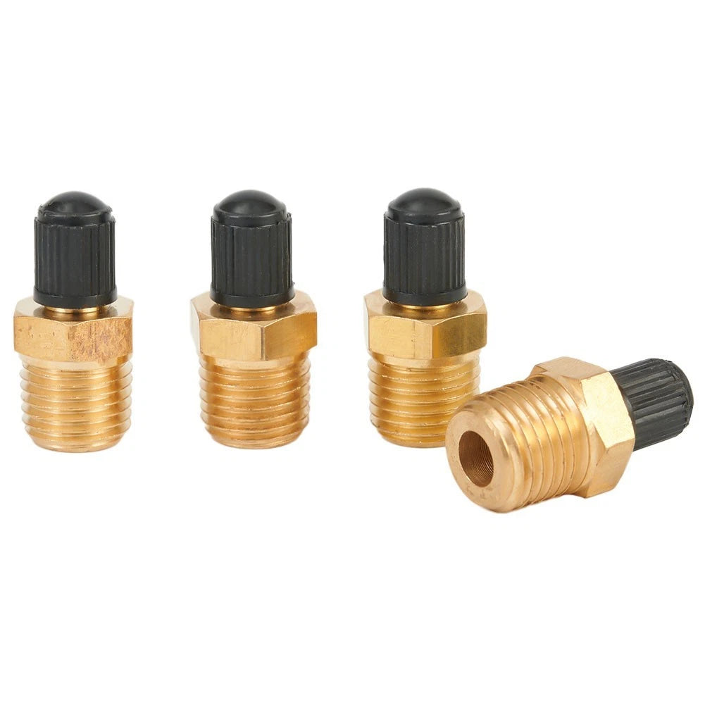 Set of 4 Brass Air Compressor Tank Fill Valve Tools for
