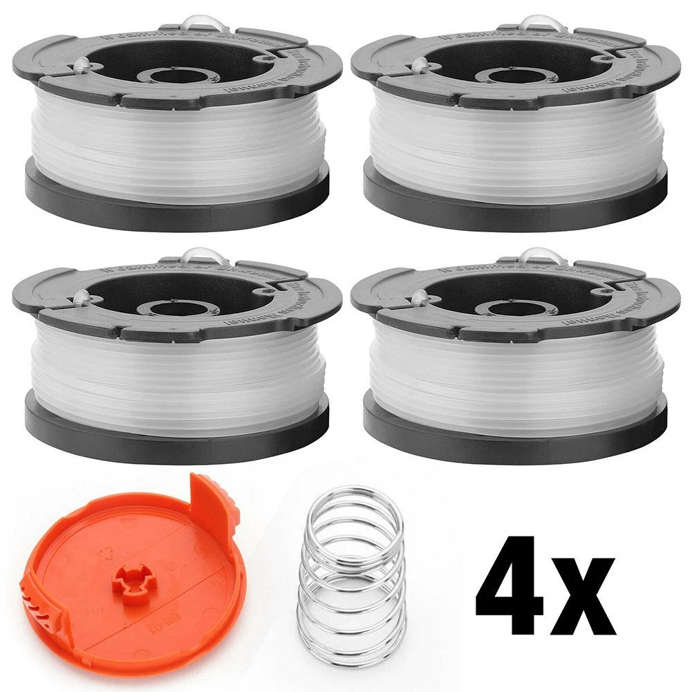4X Coils with Lid for Black Decker Lawn Trimmer (Model Specific)