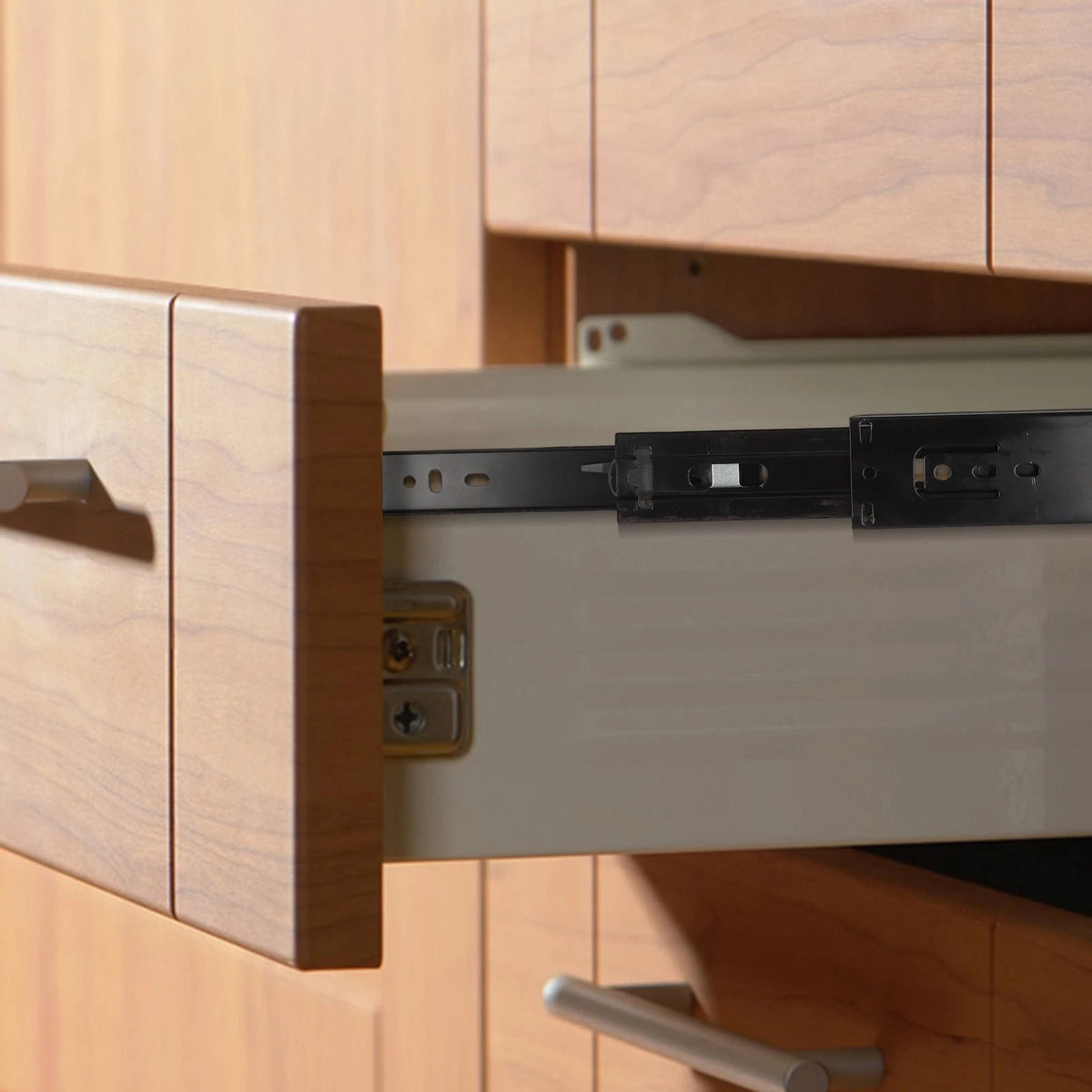 2X 45mm Slide Rail for Kitchen Drawers (Multiple Sizes)