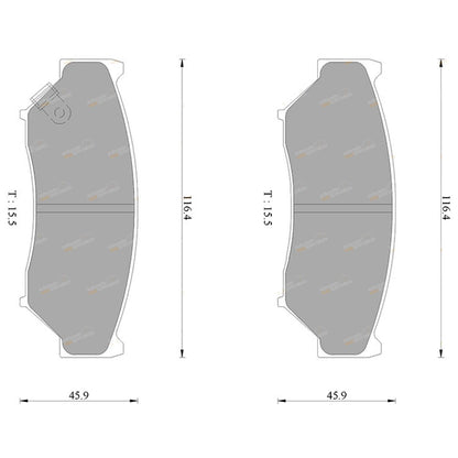 Set of 4 Front Disc Brake Pads for Suzuki Vitara SV420 1997–2000