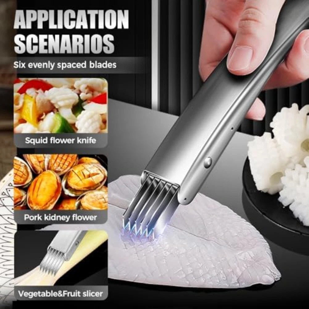 Efficient Green Onion Slicer with Non-Slip Handle and Blade Cover