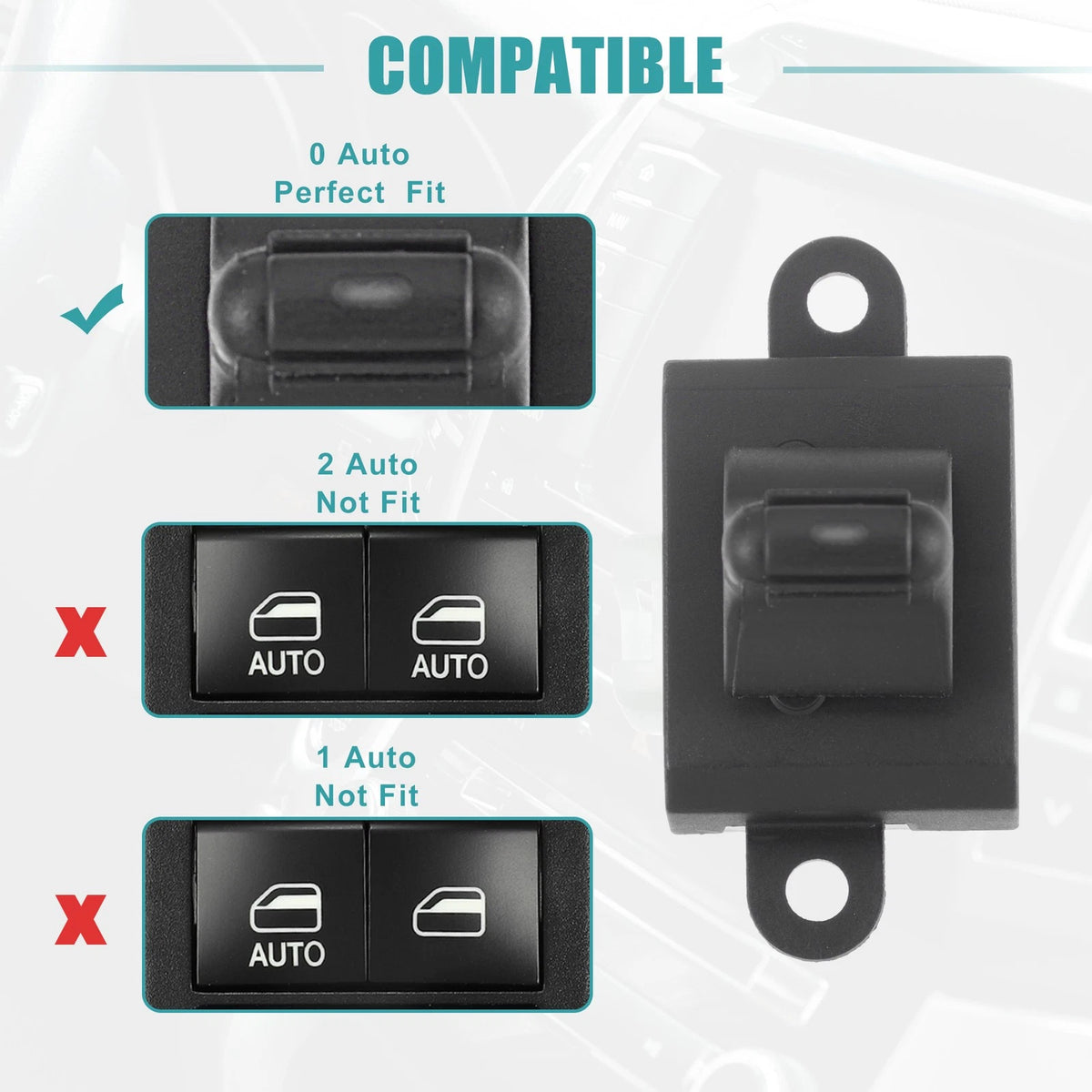 Rear Right Master Power Window Switch for Dodge Viper (2001) No. 4685434