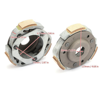 Complete Clutch Shoes Weight Set & Spring for Sym Joyride Shark 125 150 (2001–2004)
