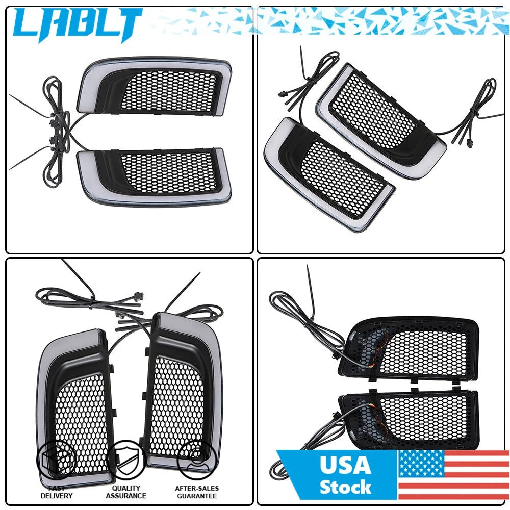 LED Running Light/Turn Signal Grills for Harley Electra Glide (2014–2023)