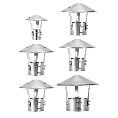 Stove Pipe Air Outlet Ventilated Rain Cap 75150mm Stainless Steel