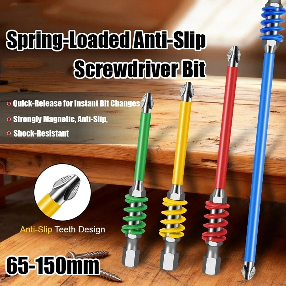 3pcs Anti Slip Spring Loaded Screwdriver Bits PH2 for Universal Use
