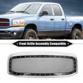 Front Grille Assembly Replacement for Dodge Chrome Silver Tone Gloss Black (2013–2020)