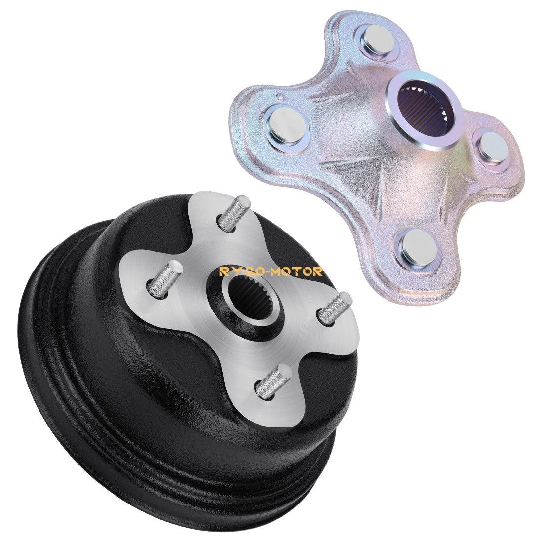 Rear Brake Drum & Wheel Hub Kit for Yamaha Kodiak 400 4x4 (1993–1999)