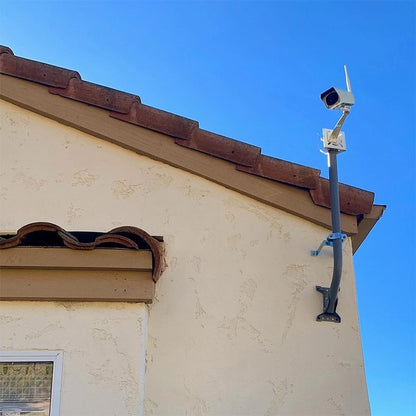 Antenna Mounting Bracket for Wall Pole Chimney (Carbon Steel, Silver)