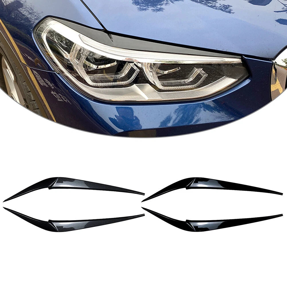 Headlight Eyebrow Eyelid Cover Trim for BMW X3 X4 G01 G02 (2018–2021)