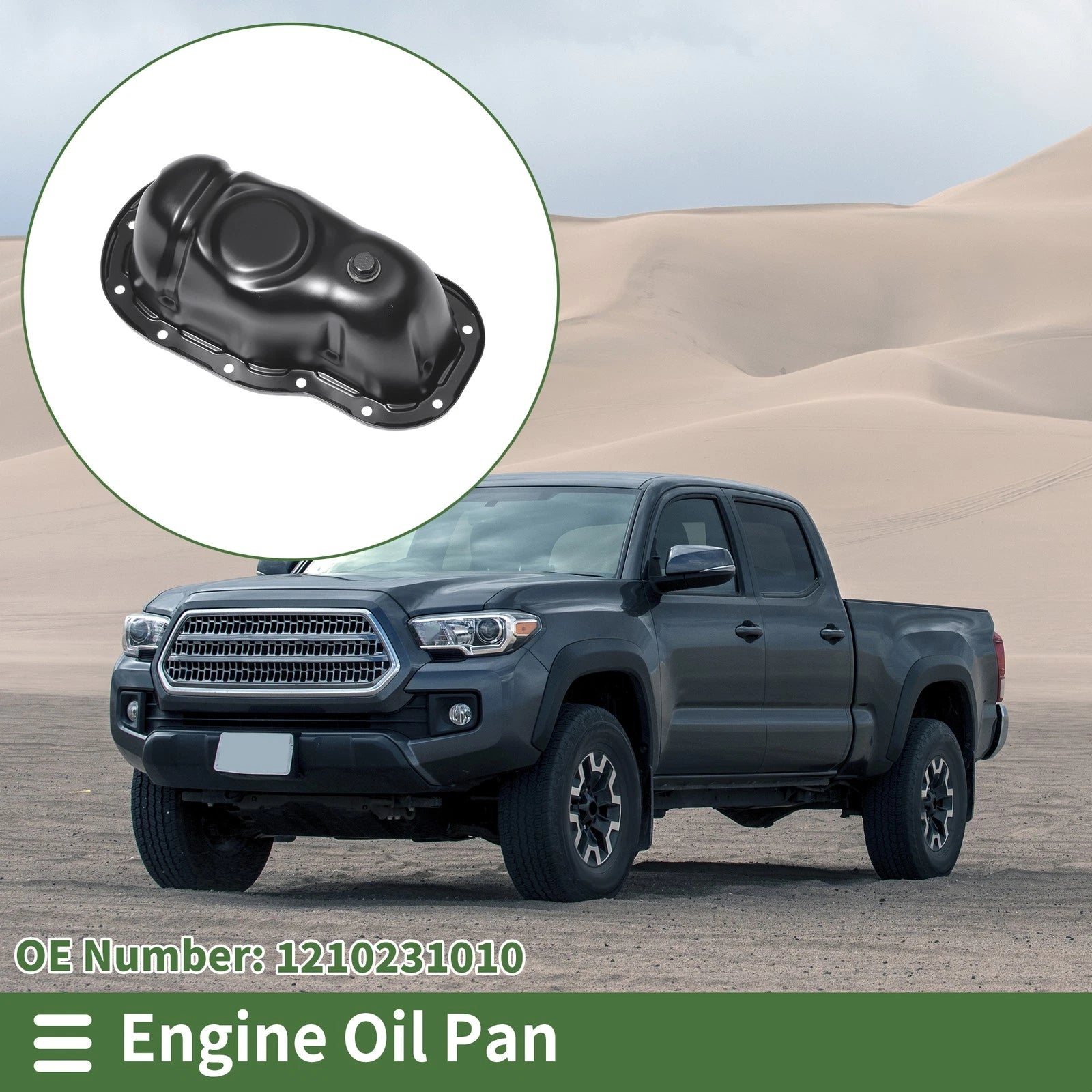 Engine Oil Pan Replacement for Toyota Tacoma (2006–2013) Iron Black
