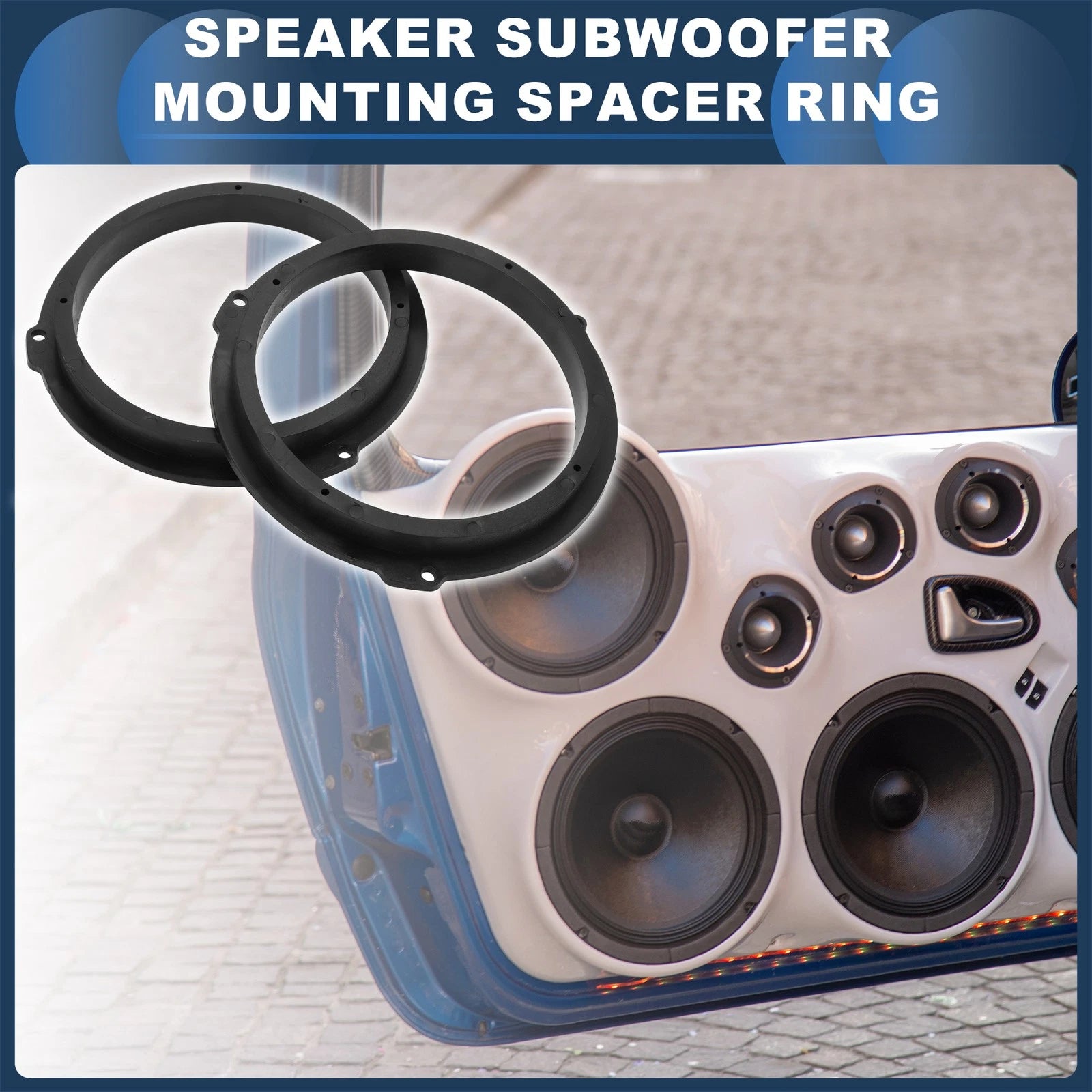 2X Speaker Spacer Ring Adapter for Ford Transit Custom