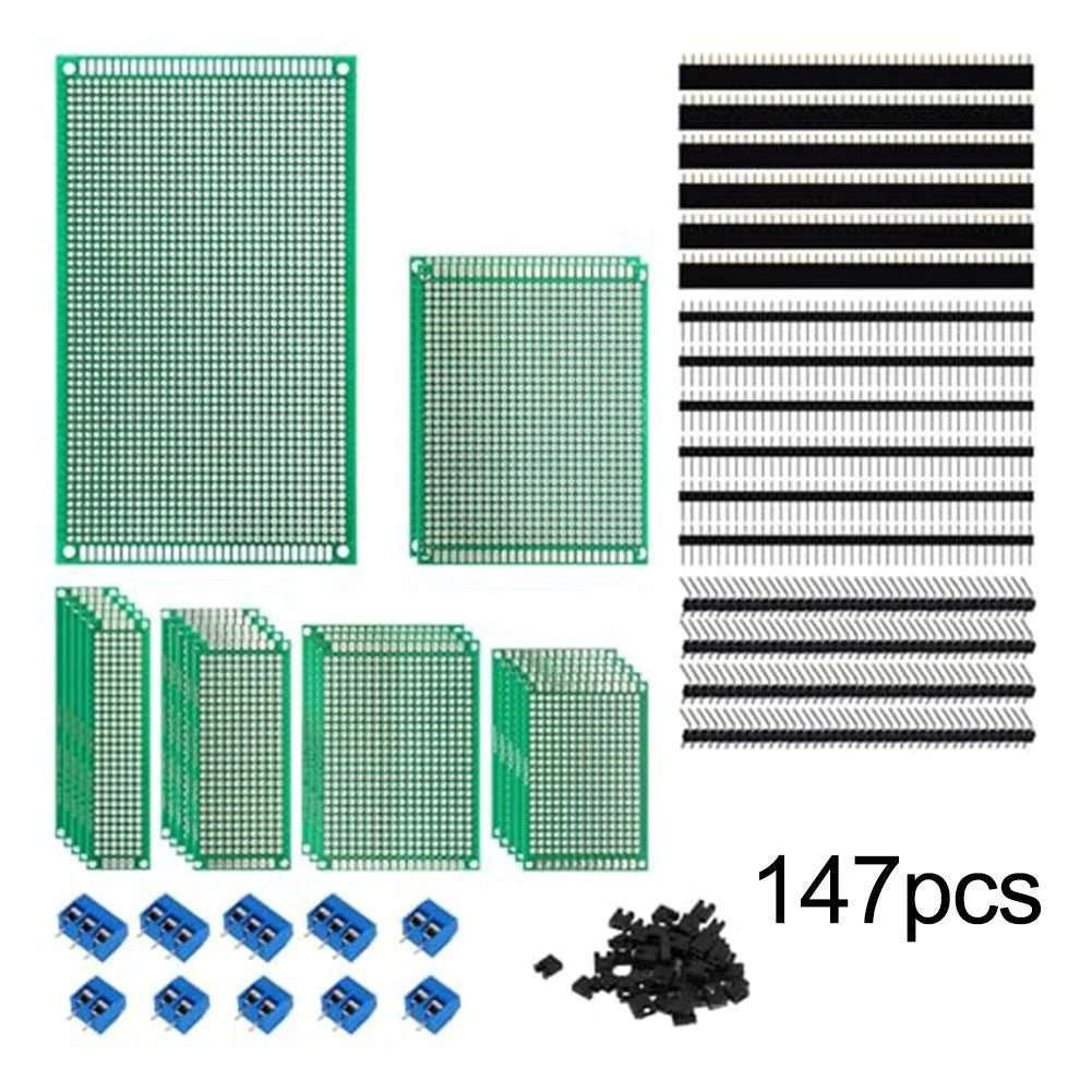PCB Circuit Board Kit 147 Pieces for Electronic Prototyping