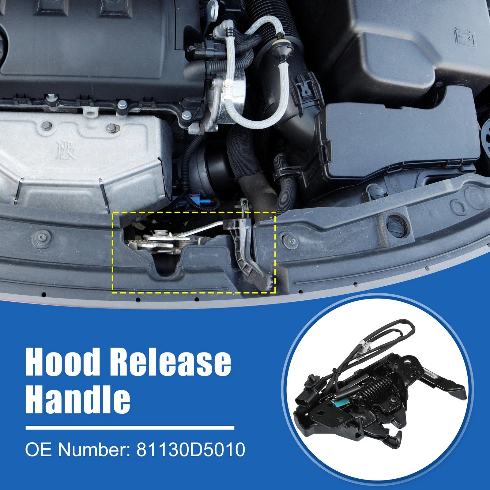 Hood Latch Assembly for Kia Optima (2016–2020) No. 81130D5010