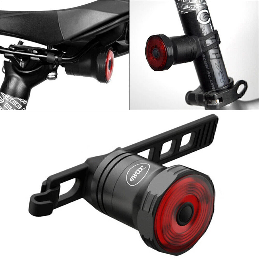 Smart Brake Light Sense LED Rear Tail Light for Bicycle (USB, Waterproof)