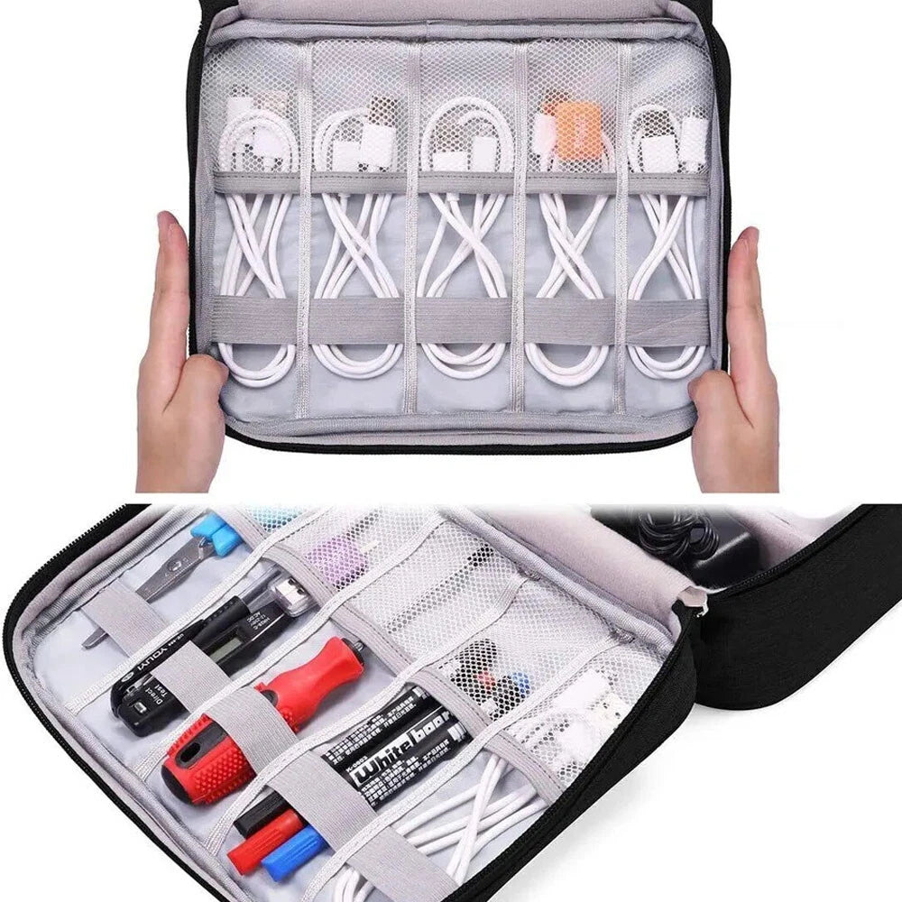 Portable Travel Cable Storage Bag for Electronic Accessories Organizer