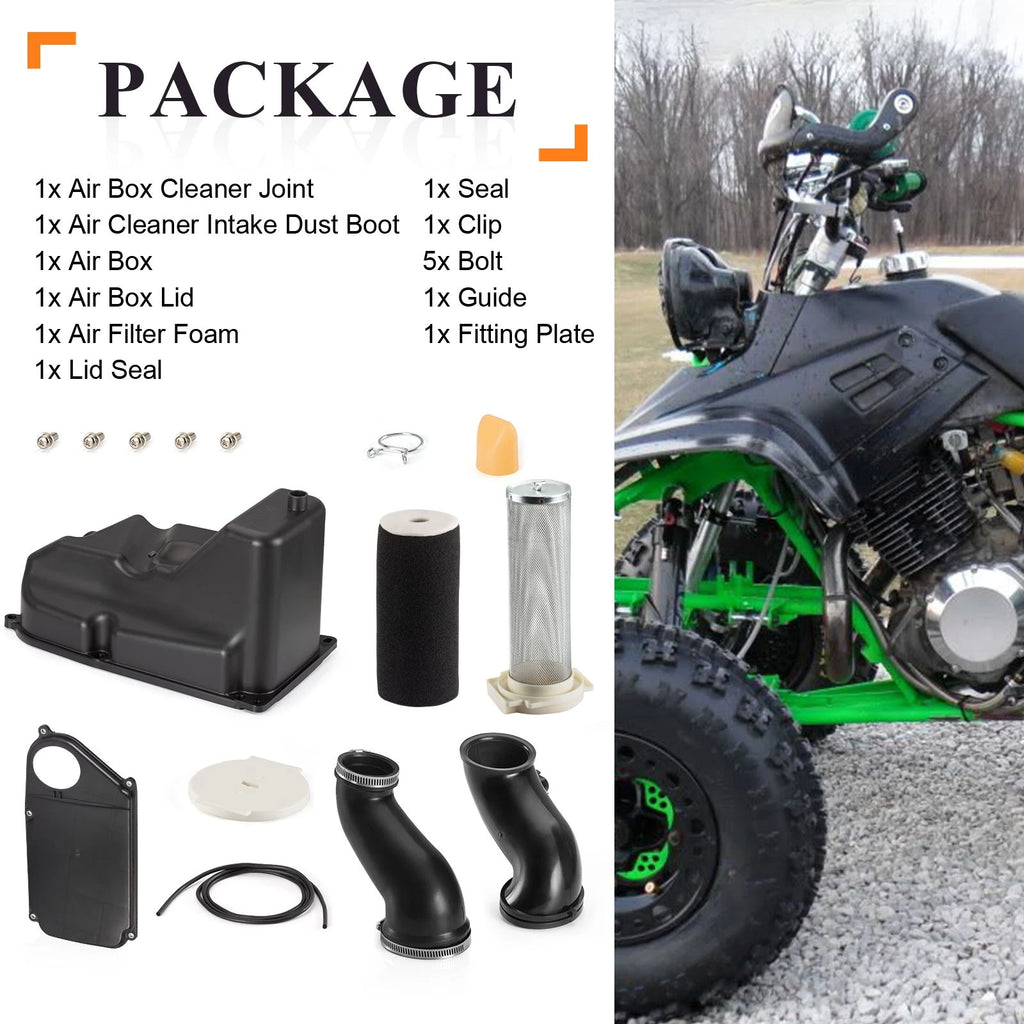 Air Filter Box Complete Kit & Air Cleaner Joint for Yamaha Warrior 350 (1987–2004)