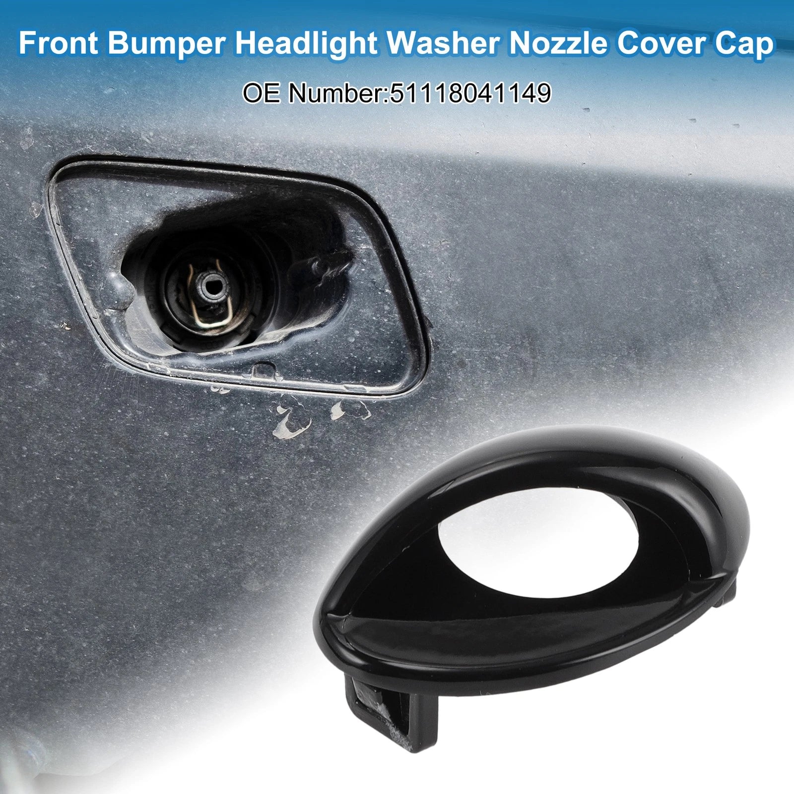 Front Left Headlight Washer Nozzle Cover Cap for BMW M3 (2008–2013)