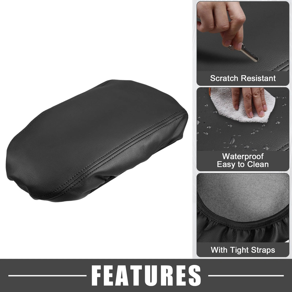 Center Console Armrest Cover Trim for Kia Optima (2016–2020) Black