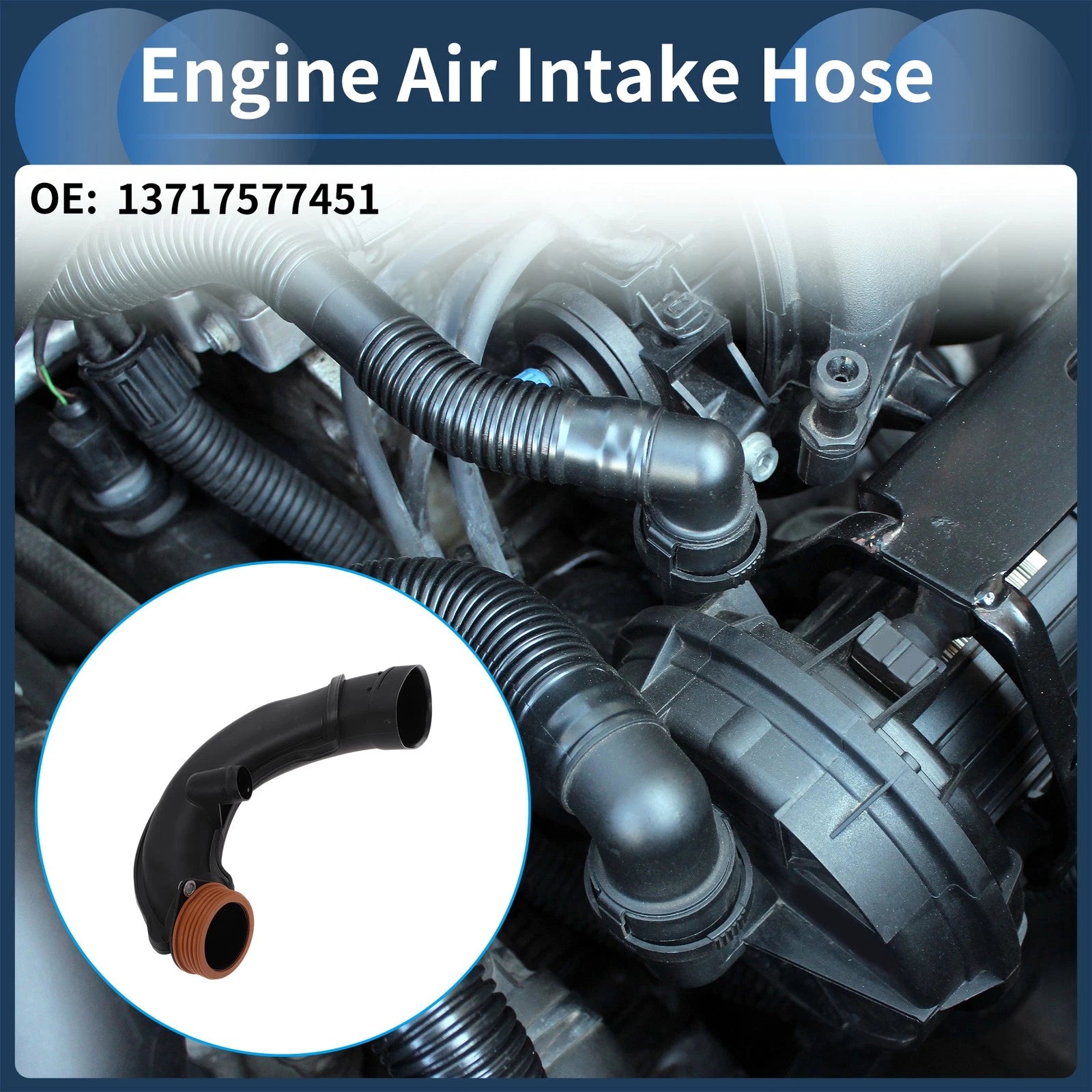 Engine Air Intake Hose Right for BMW 5 6 7 Series X5 X6 E70 (2007–2013)