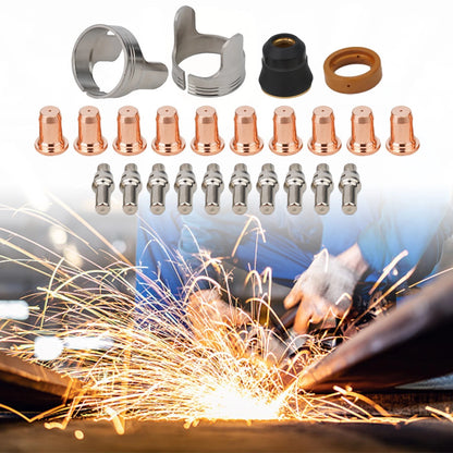 24pcs Plasma Electrodes 40-50A Copper Hafnium for Automotive Applications