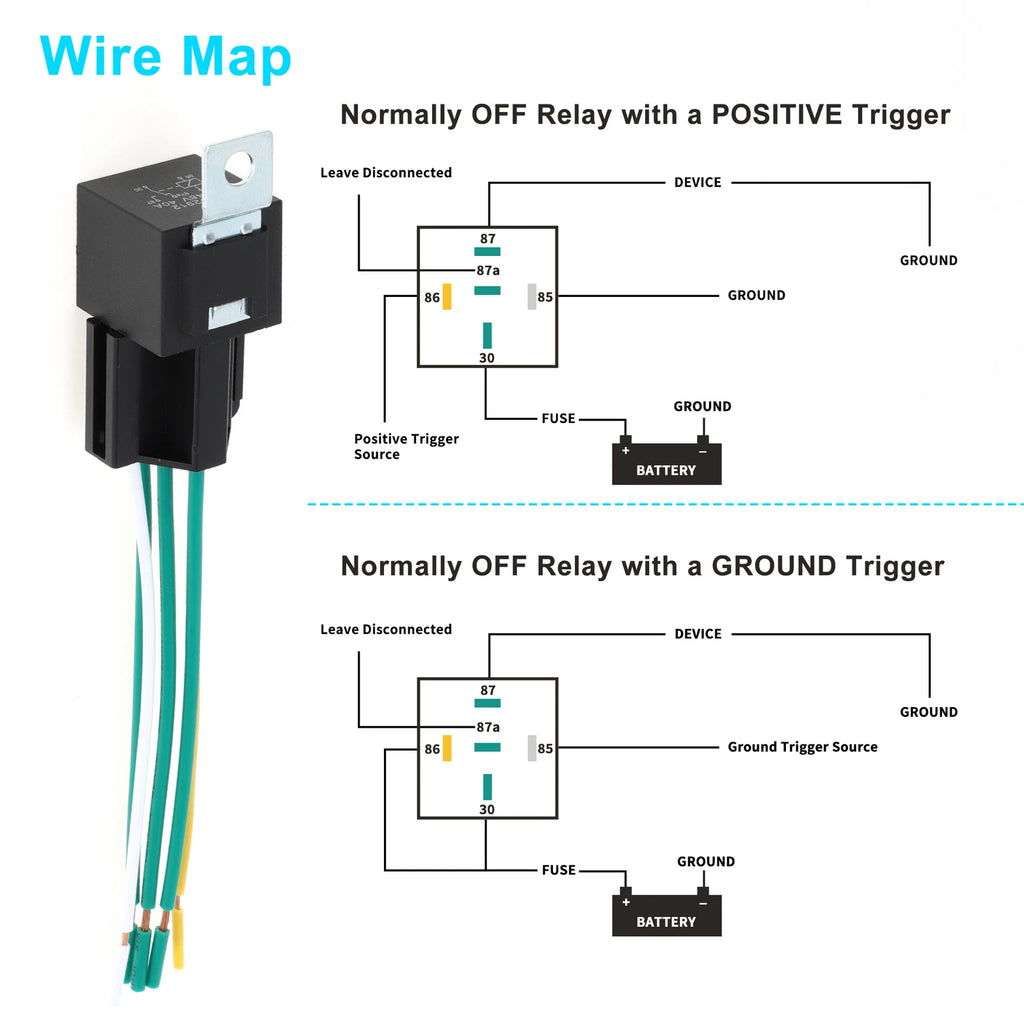 1 Pc 5-Pin 48V 40A Waterproof Auto Relay for Car