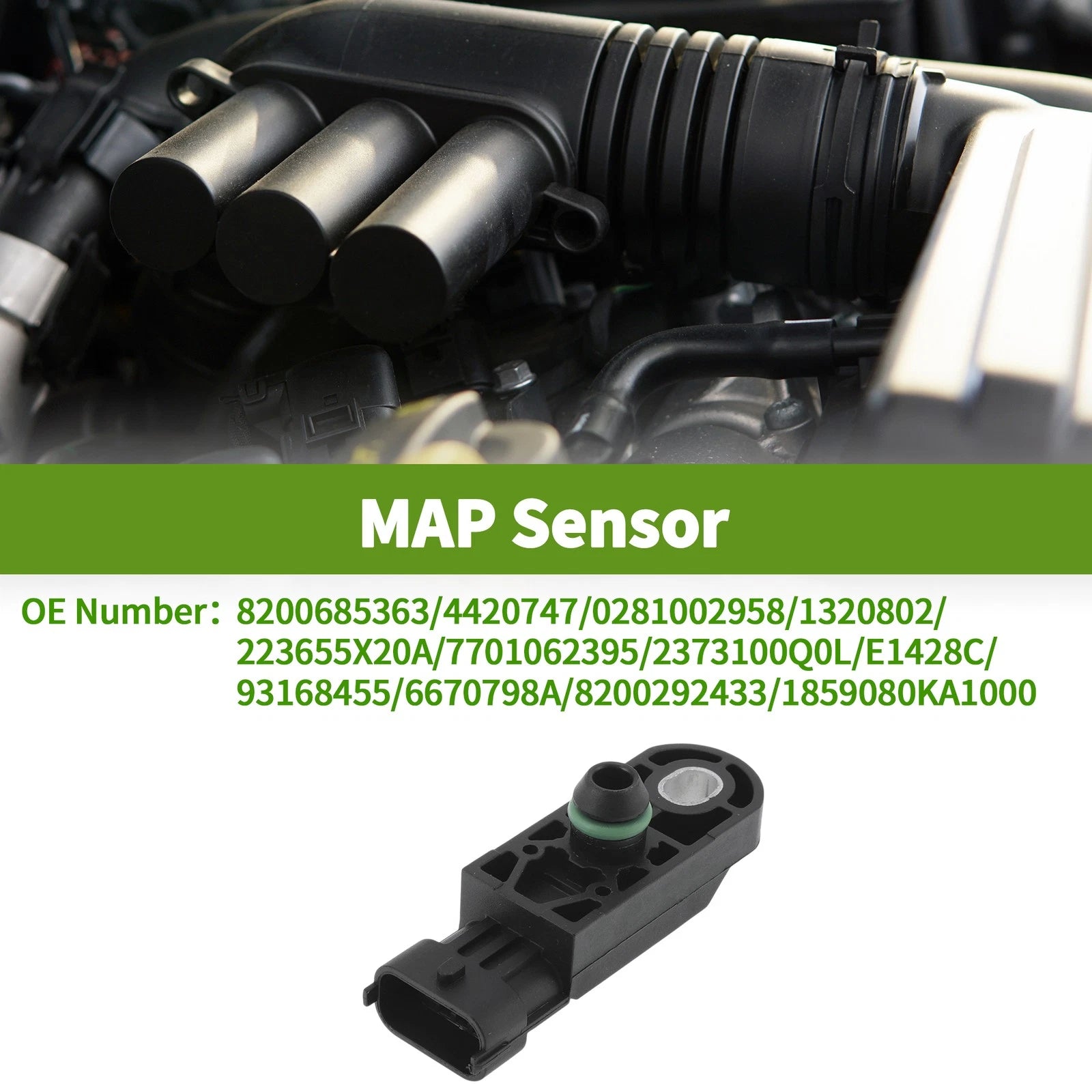 MAP Sensor for Mercedes-Benz A180 CDI (2012–2018) No.8200685363
