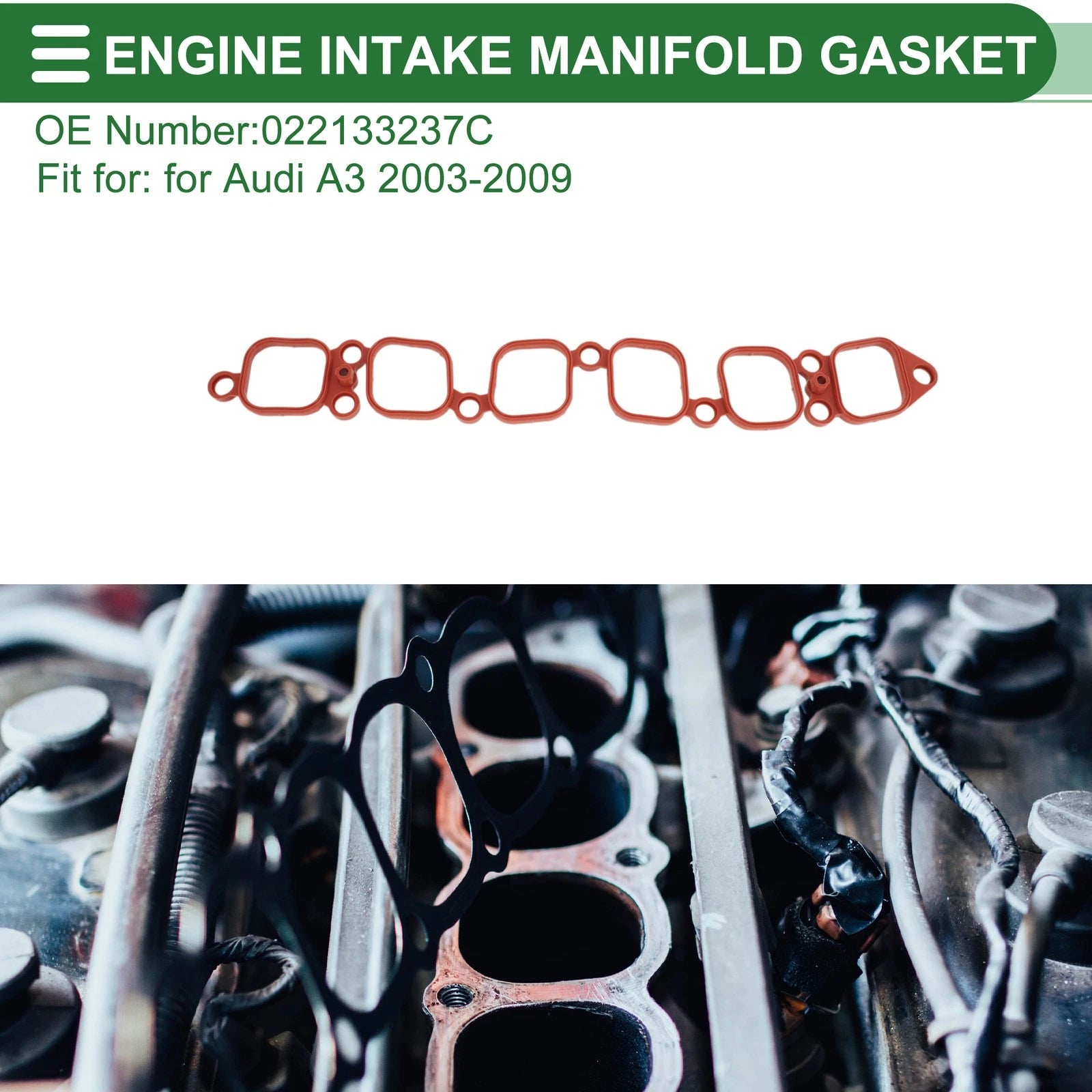 Engine Intake Manifold Gasket for Audi A3 (2003–2009) No. 022133237C