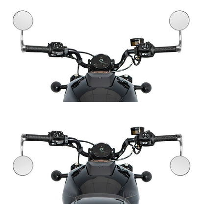 Round Bar End Rear-View Mirrors for Harley Sportster S (2021–2025)