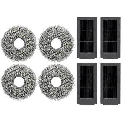 Coarse Floor Cleaning Cloths & Black Filter Mesh for Ecovacs X5