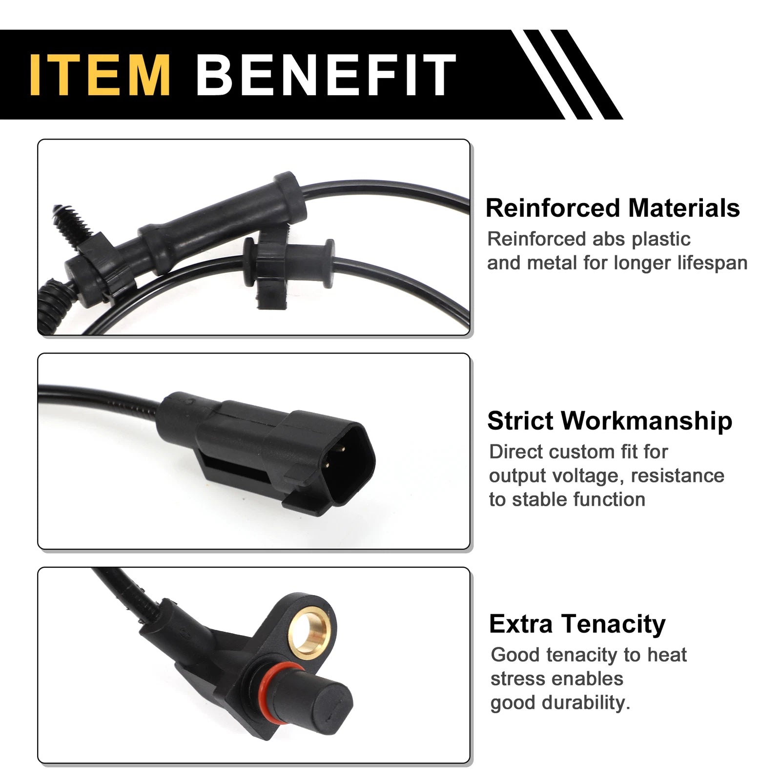 ABS Wheel Speed Sensor No. 68060333AA for Ram 1500 (2011–2012) Front Left Right