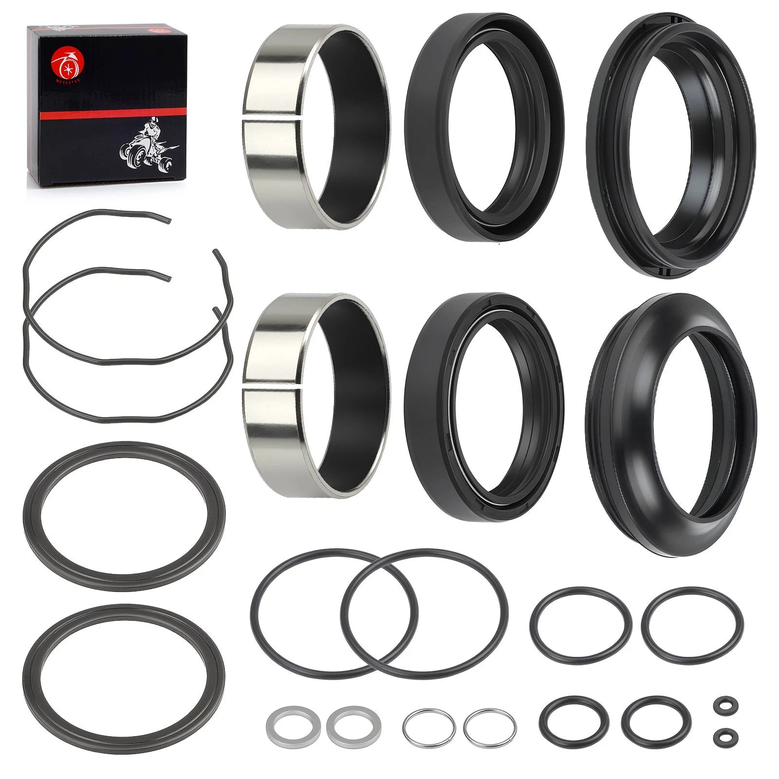 Fork Damper Bushing Dust Oil Seals Kit for Suzuki GSX-R600 GSX-R750 (2006–2019)