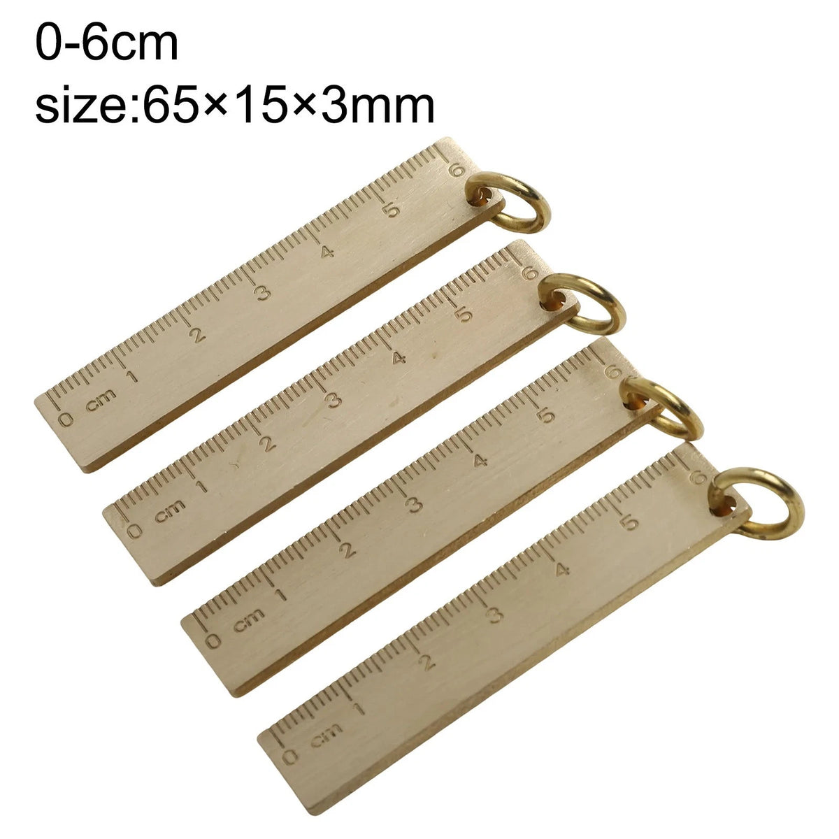 Set of 4 Portable Brass Rulers for Accurate Measurements