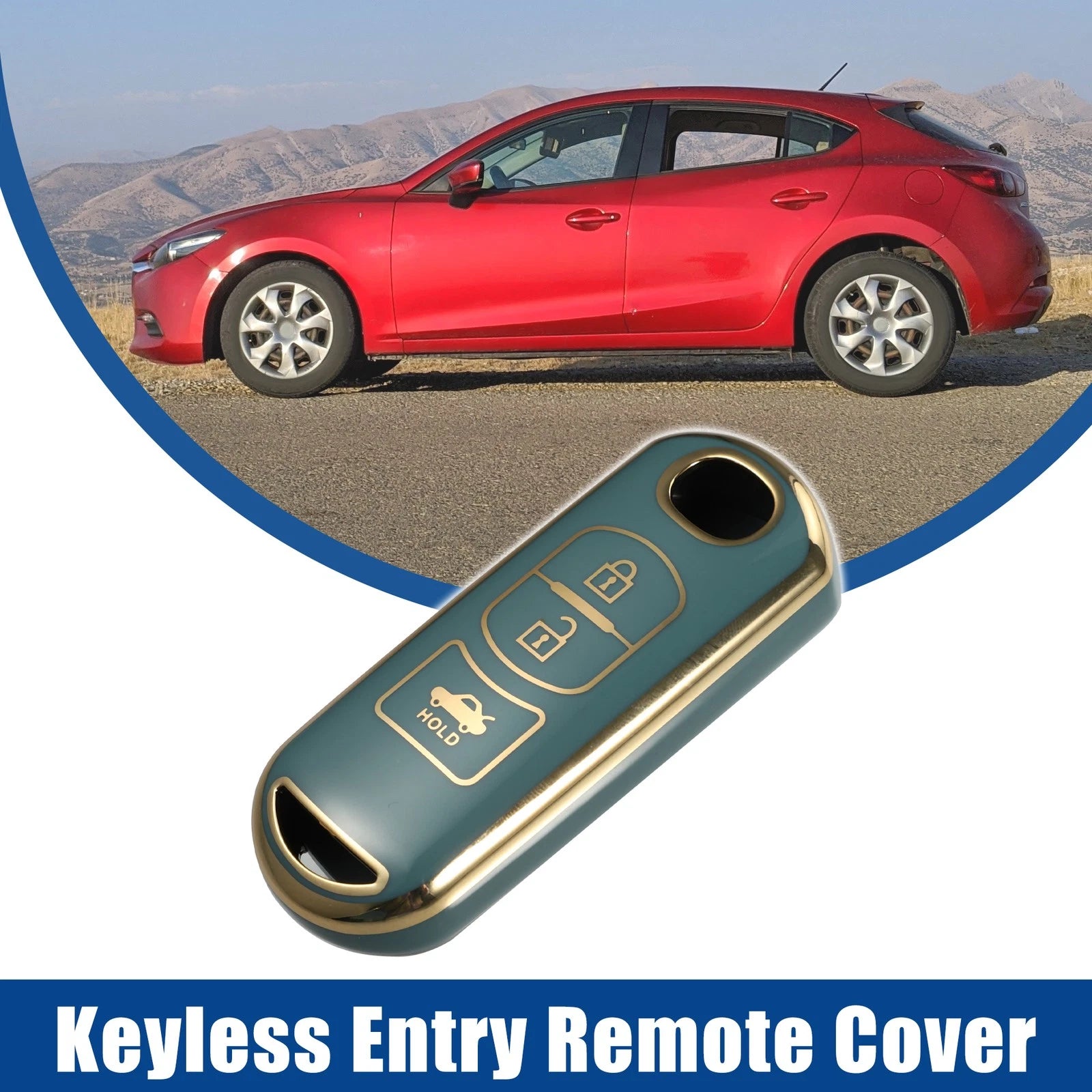 TPU 3 Button Keyless Entry Remote Cover Replacement for Mazda (2010–2024)