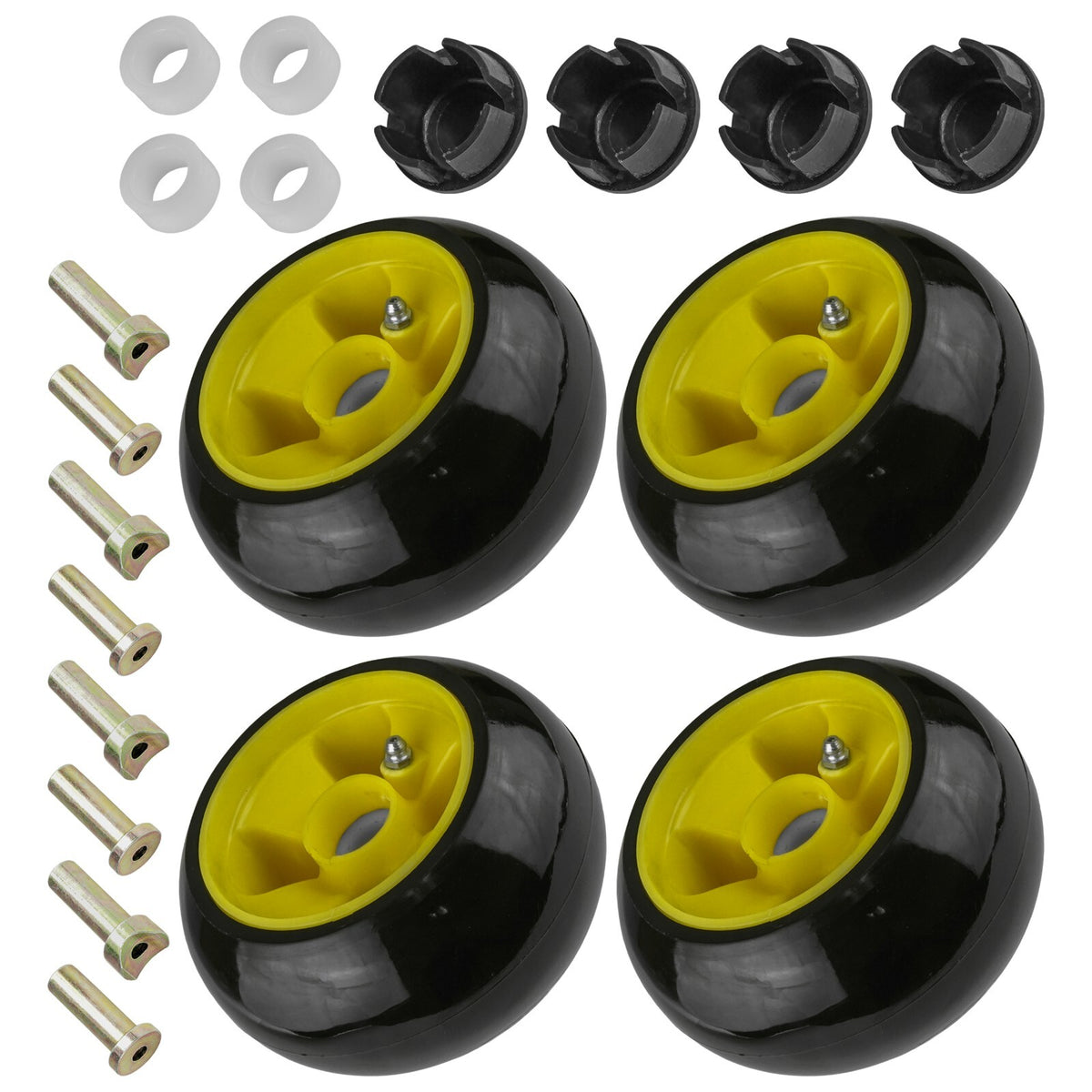 Deck Wheel Kit with Hub Replacement for John Deere 325 335 345 355D (4x) (2006–2013)