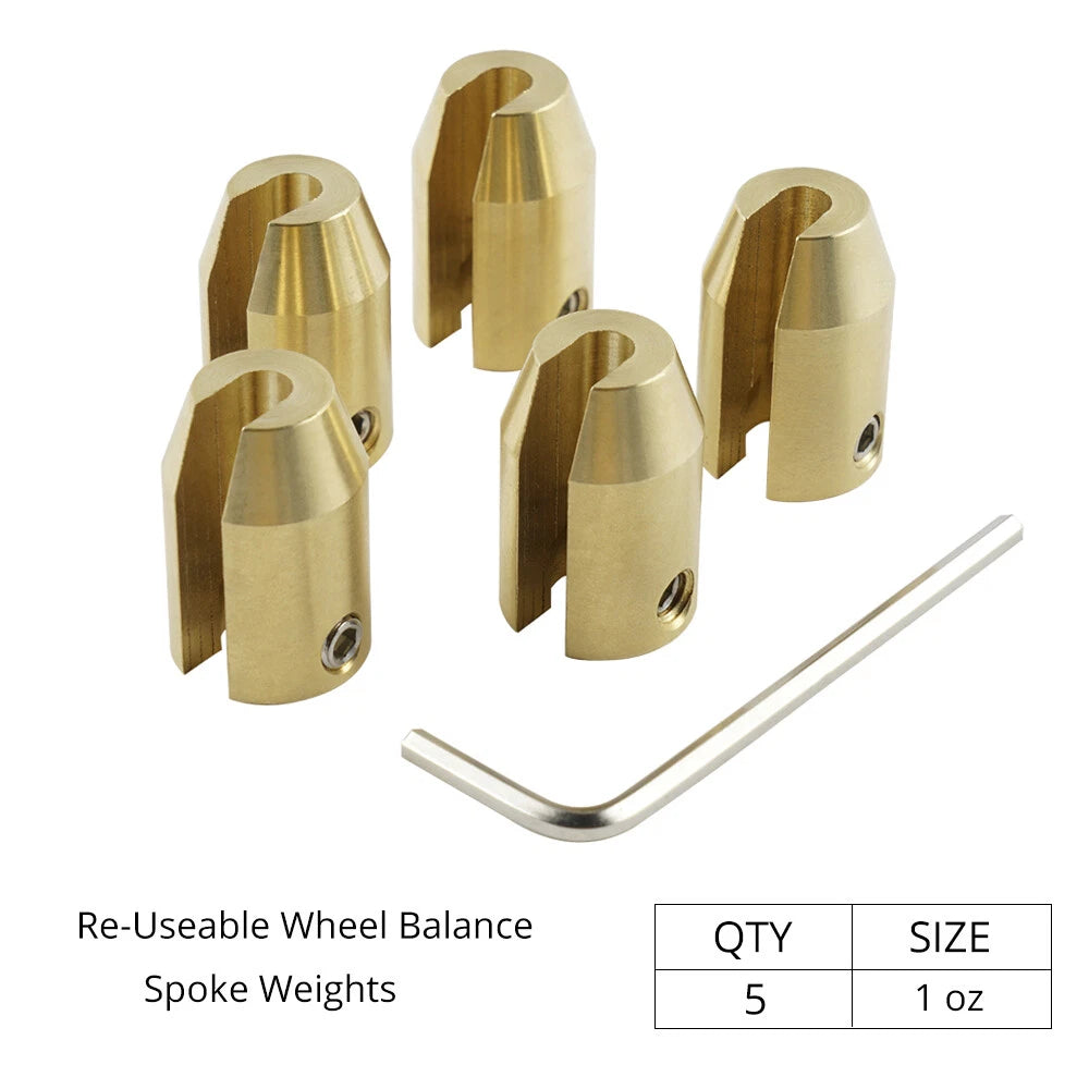 5 Pack Reusable Motorcycle Spoke Wheel Tire Balance Weights Refill Kits