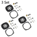 Set of 3 Carburetor Rebuilt Kits for Tecumseh Jiffy Ice Auger 30 & 31 (630978, 630932)