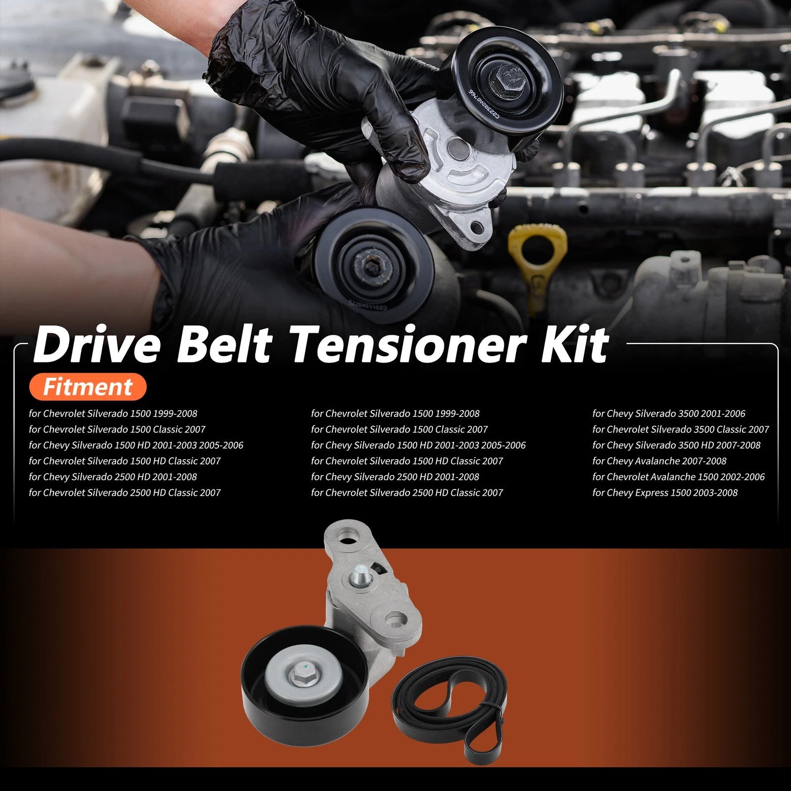 Drive Belt Tensioner Kit for Chevrolet Silverado 1500 (2003–2018)