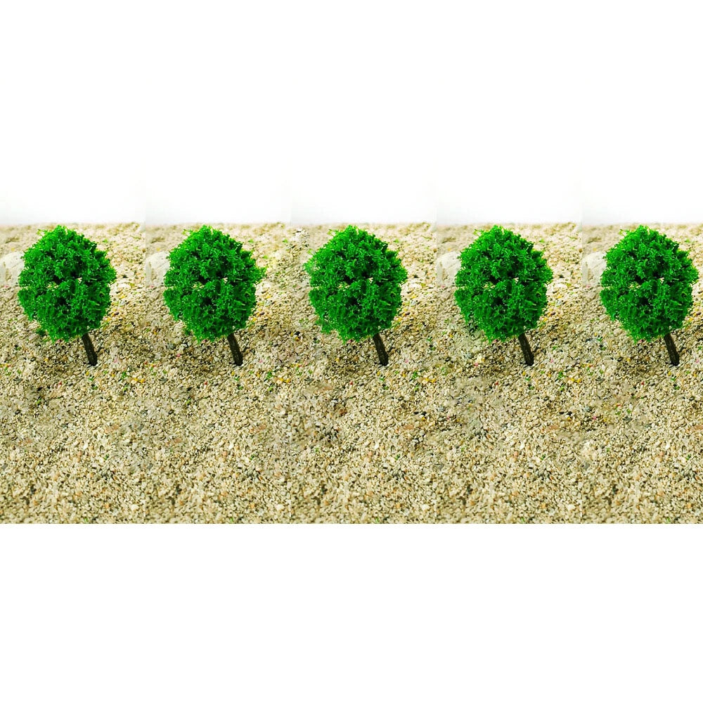 10Pcs 6cm Model Trees for HO N Z Scale Garden Decor