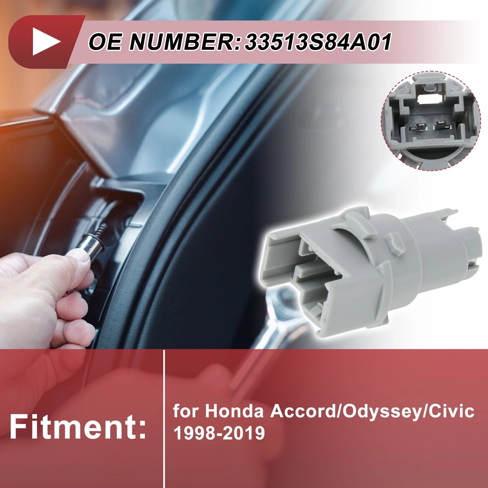 Backup Reverse Light Socket Replacement for Honda Accord Civic Odyssey (1998–2019)