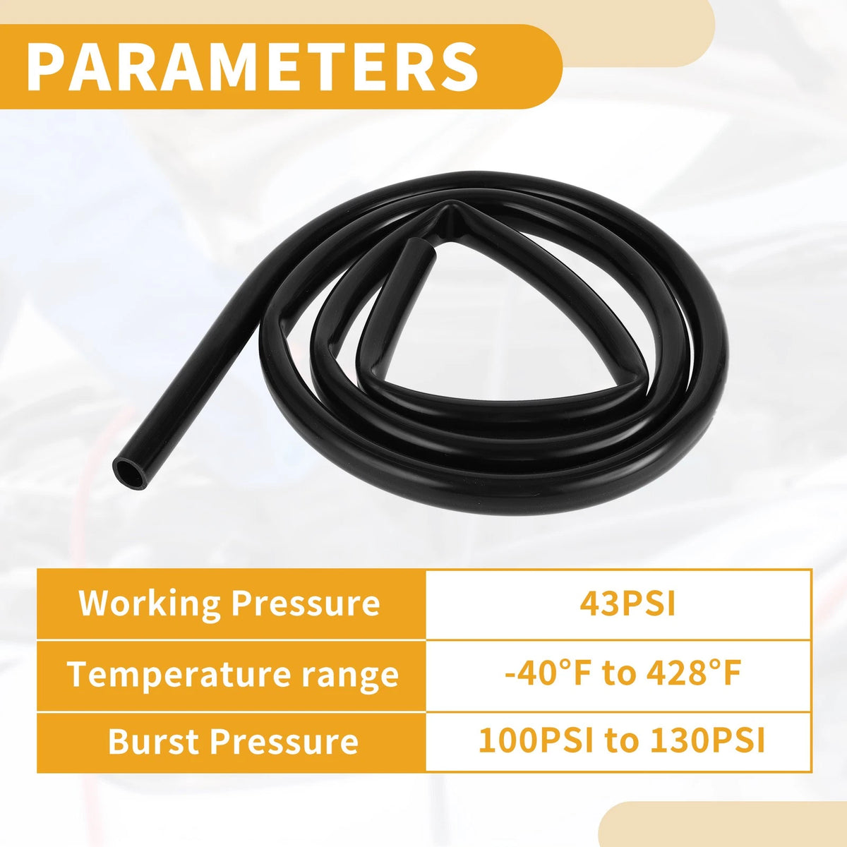 Silicone Vacuum Tubing Hose 9/16" ID 14mm (5.5FT, 2mm Thickness)