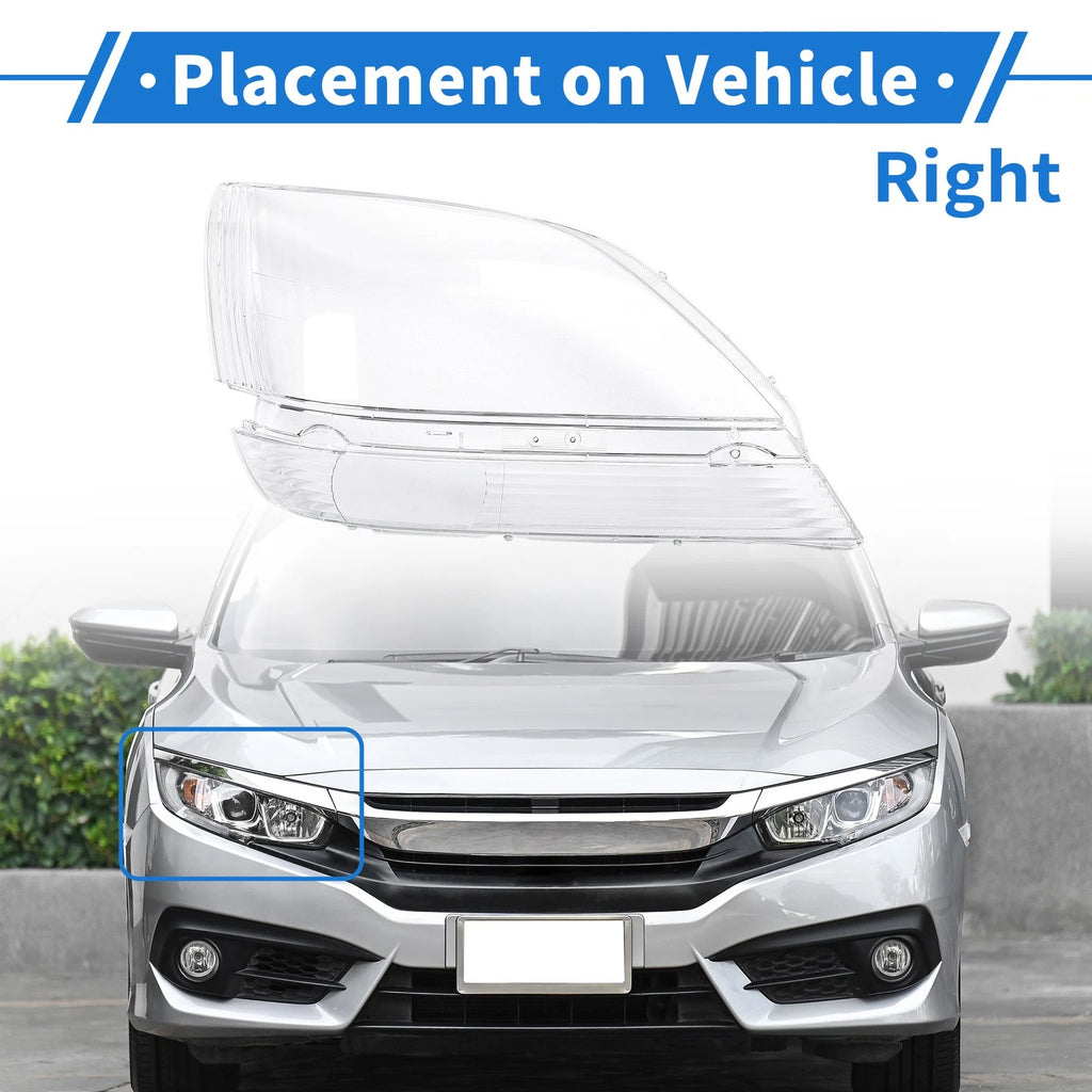 1 Pcs Headlight Lens Cover Front Right for Lexus RX300 (1999–2003) Clear