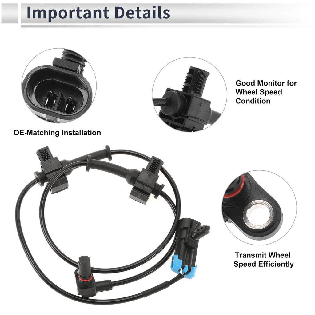 ABS Wheel Speed Sensor for Chevrolet Silverado 1500 (2007–2013) 1 Pcs Rear